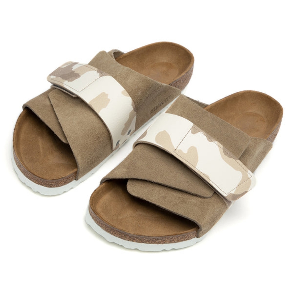Birkenstock Kyoto Taupe Camo Almond Suede EU 39/US 8.5 New